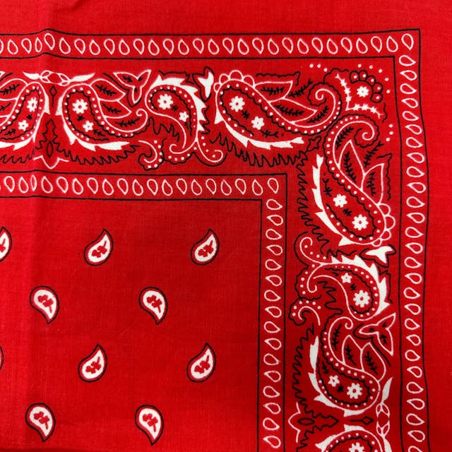 Custom Embroidered Vintage Bandana - Red