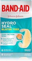 Band-Aid Brand Hydro Seal Adhesive Bandages for Toe Blisters, Waterproof Blister Pad, 8 Count