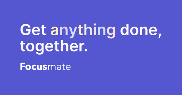 Focusmate - Virtual coworking for getting anything done