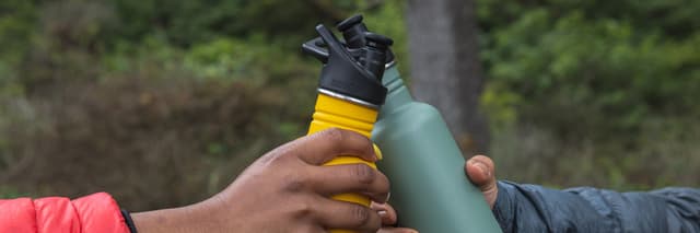 Klean Kanteen Wide Mouth Single Wall Stainless Steel Water Bottle with Leak Proof Stainless Steel Interior Cap - 64oz